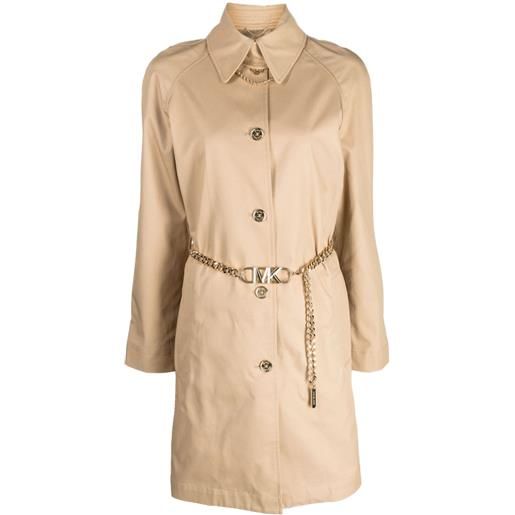 Michael Michael Kors trench con cintura a catena - marrone