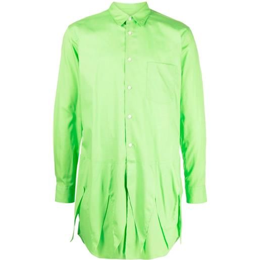 Comme des Garçons Homme Plus camicia a inserti - verde