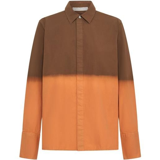 Dion Lee camicia sunfade bicolore - marrone