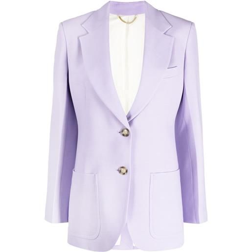 Victoria Beckham blazer monopetto con revers a lancia - viola