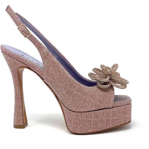 Albano sandalo rosa con fiore in strass 3313