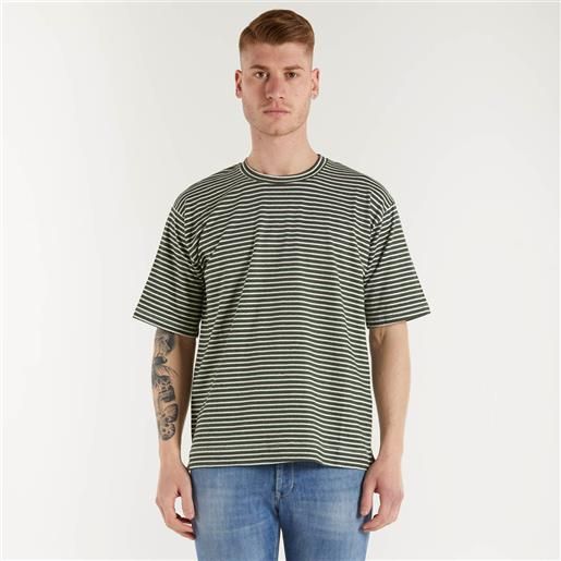 Daniele fiesoli t-shirt girocollo righe verde