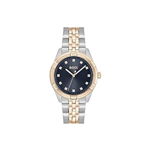 BOSS orologio analogico al quarzo da donna con cinturino in acciaio inossidabile, blu scuro - 1502709