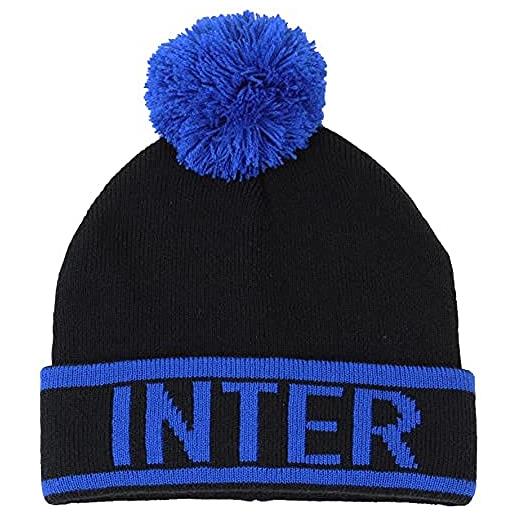 Inter , cappello unisex-adulto, nero, free size(s-xl)