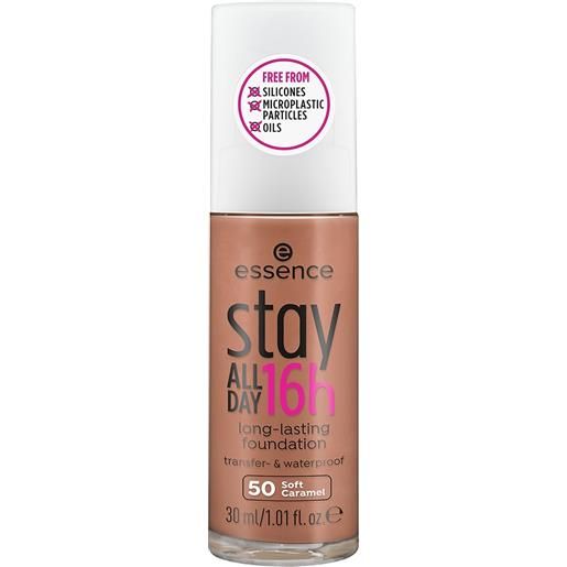 ESSENCE stay all day 16h long-lasting foundation 50 soft caramel waterproof