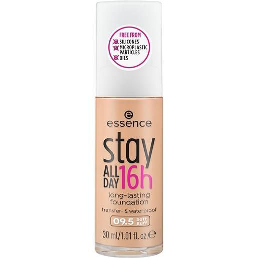 ESSENCE stay all day 16h long-lasting foundation 09.5 soft buff waterproof