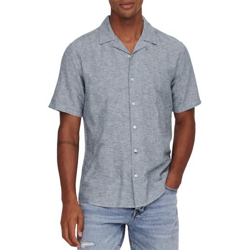 ONLY & SONS onscaiden ss solid resort linen shirt