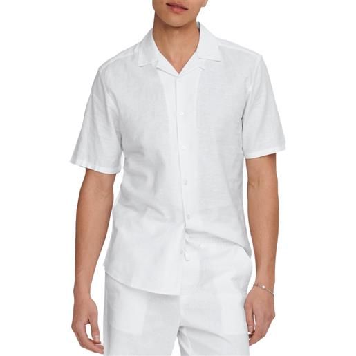 ONLY & SONS onscaiden ss solid resort linen shirt white