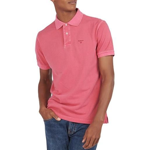 BARBOUR washed sports polo fuscia
