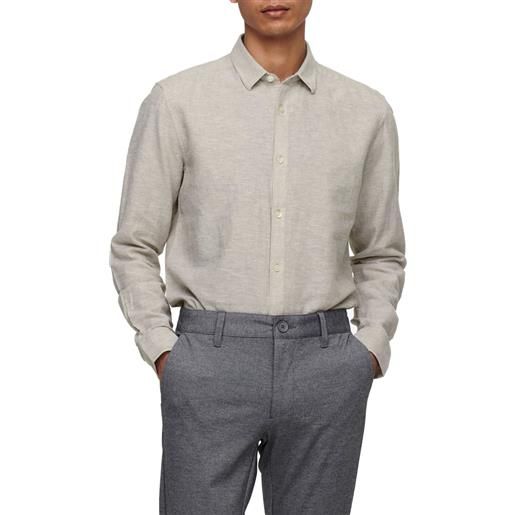 ONLY & SONS onscaiden ls solid linen shirt noos chinchilla