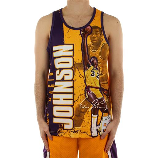 MITCHELL & NESS player burst mesh tank los angeles lakers gold