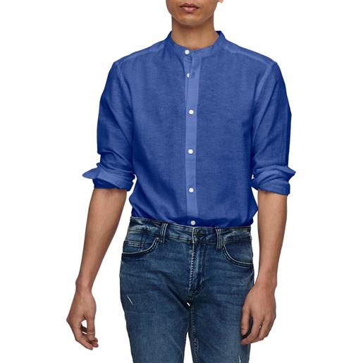 ONLY & SONS onscaiden ls solid linen mao shirt