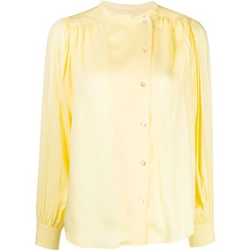 Yves Salomon blusa con arricciatura - giallo
