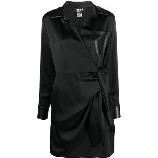 DKNY abito modello blazer a portafoglio - nero