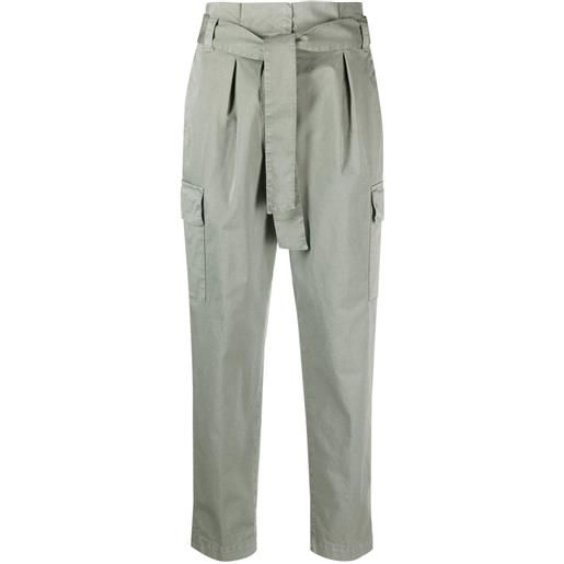 Peserico pantaloni con nodo - grigio
