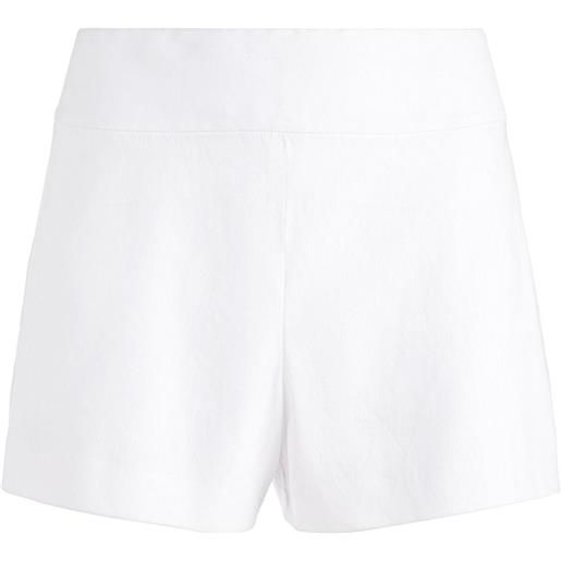 alice + olivia shorts donald a vita alta - bianco