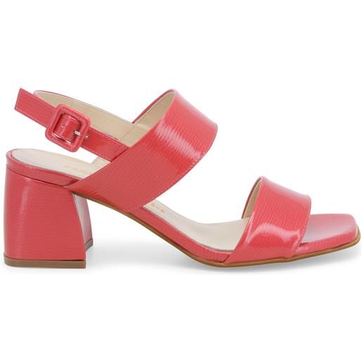 Melluso sandalo donna in vernice fragola n728w