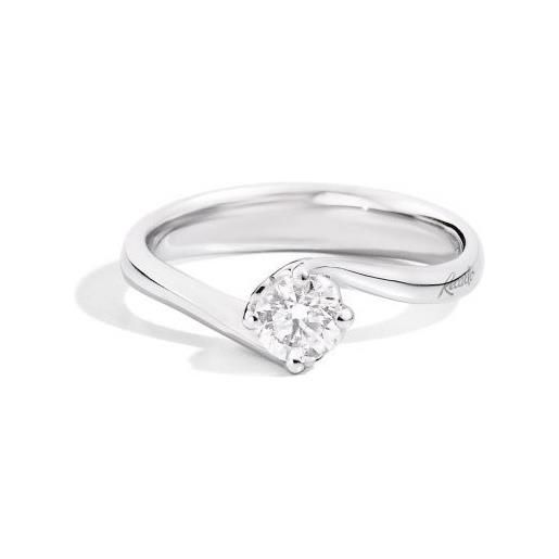 Recarlo anello solitario valentin Recarlo anniversary in oro bianco con diamante 0,46 ct