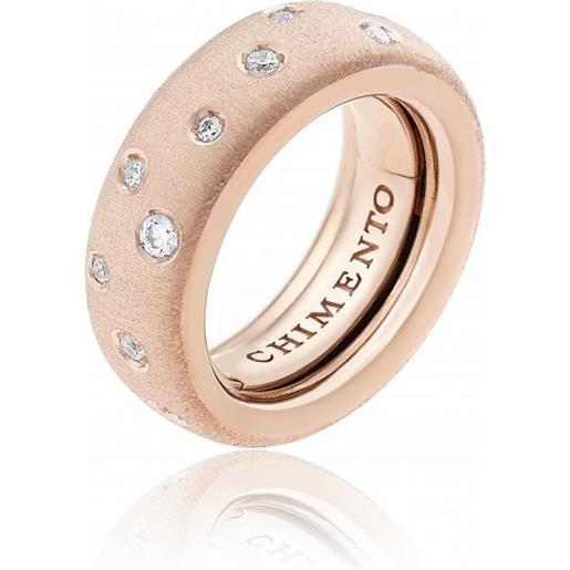 Chimento anello Chimento forever brio in oro rosa con diamanti bianchi
