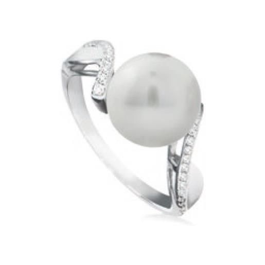 Coscia Gioielli le lune anello in oro bianco con perle e diamanti Coscia Gioielli