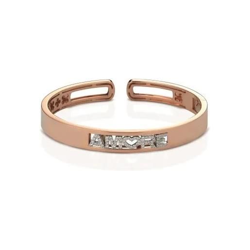 Buonocore bracciale Buonocore you are 2.0 amore in oro rosa con diamanti