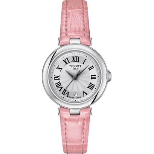 Tissot orologio Tissot bellissima small lady con quadrante bianco e cinturino in pelle rosa