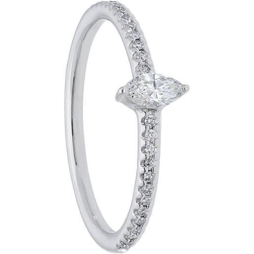 Gioielli Casella anello casella gioielli in oro bianco con diamanti