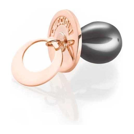 Ciuccioli Gioielli i Ciuccioli Gioielli ciondolo pendente ciuccio in argento pvd rosa e nero con collana lunga 55 cm
