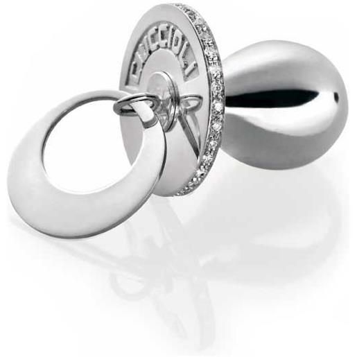 Ciuccioli Gioielli i Ciuccioli Gioielli ciondolo pendente ciuccio in argento con zirconi brillanti e collana da 55 cm