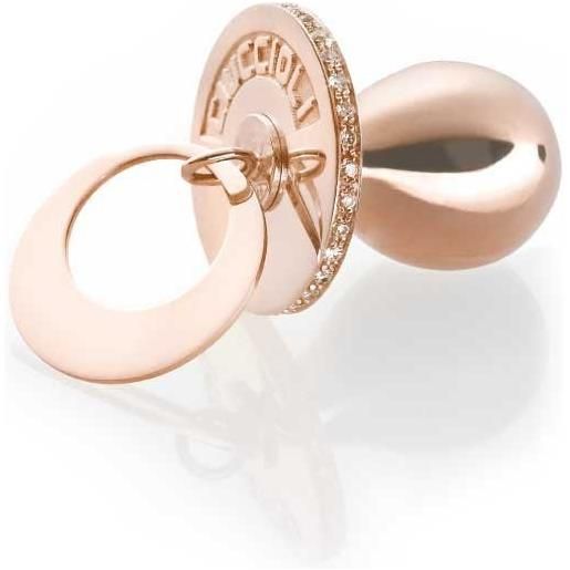 Ciuccioli Gioielli i Ciuccioli Gioielli ciondolo pendente ciuccio in argento pvc rosa con zirconi brillanti e collana da 55 cm
