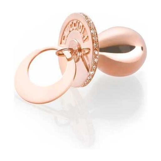 Ciuccioli Gioielli i Ciuccioli Gioielli ciondolo pendente ciuccio piccolo in argento 925 pvd rosa zirconi e collana da 55 cm