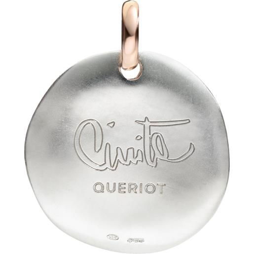 Queriot ciondolo Queriot moneta di civita in argento per la mamma my mommy is beautifull