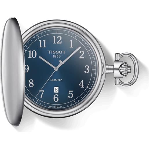 Tissot orologio da tasca Tissot savonnette quarzo blu