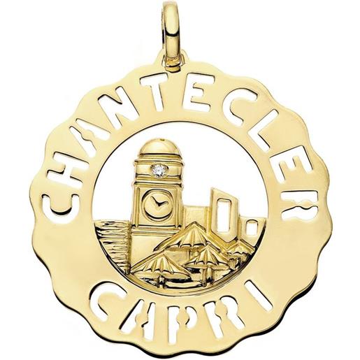 Chantecler Capri ciondolo grande chantecler piazzetta in oro giallo e diamante