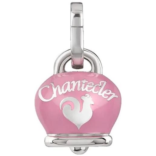 Chantecler Capri ciondolo chantecler et voilà medio con campanella in argento, smalto rosa e farfalla