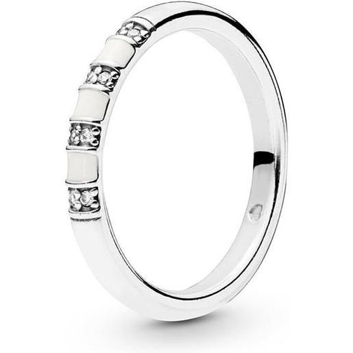 Pandora anello Pandora in argento con zirconia cubica e smalto