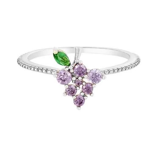 Fruit & Jewels anello Fruit & Jewels uva in ottone pvd argento