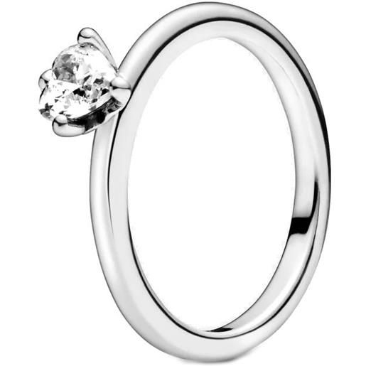 Pandora anello Pandora in argento con cuore e zirconia cubica