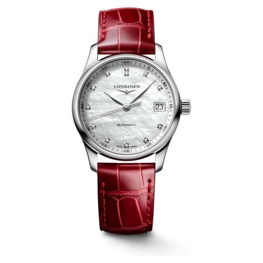 Longines orologio Longines master collection argento con madreperla e diamanti