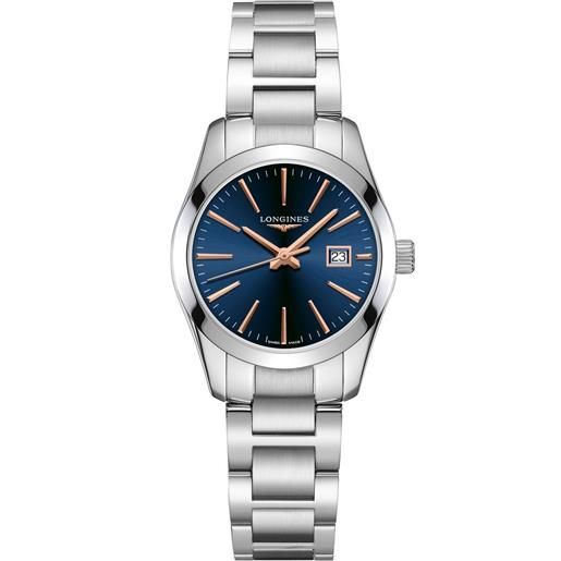 Longines orologio da donna Longines conquest classic con quadrante blu e bracciale in acciaio