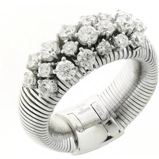 Chimento anello Chimento stardust in oro bianco con 19 diamanti bianchi