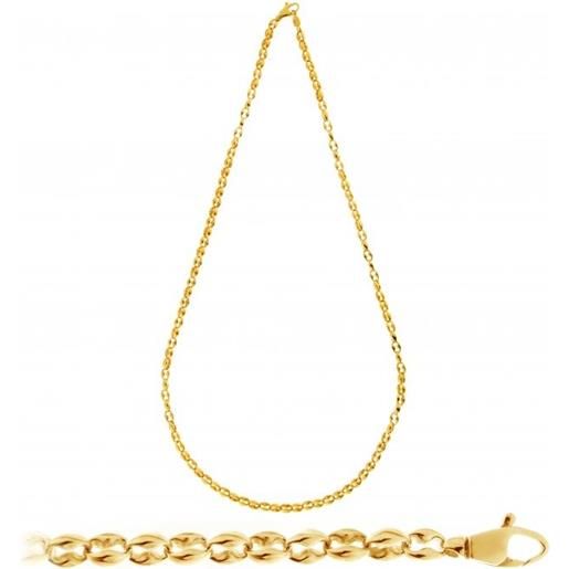 Chimento collana Chimento tradition gold accenti in oro giallo con maglia marina 45 cm