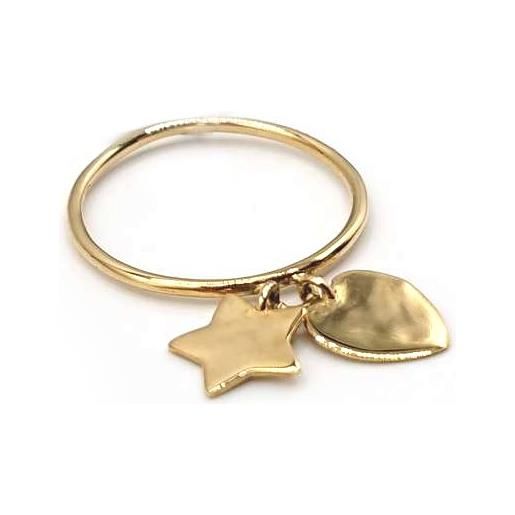 Casella Selezione Oro anello casella gioielli in oro giallo con pendente cuore e stella