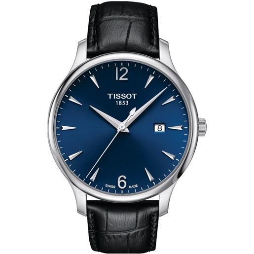 Tissot orologio Tissot tradition con quadrante blu e cinturino in pelle