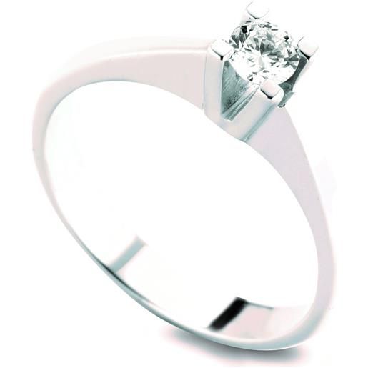 Coscia Gioielli anello solitario coscia le lune diamonds in oro bianco con diamante 0,05 ct