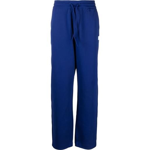 Y-3 pantaloni sportivi con applicazione - blu
