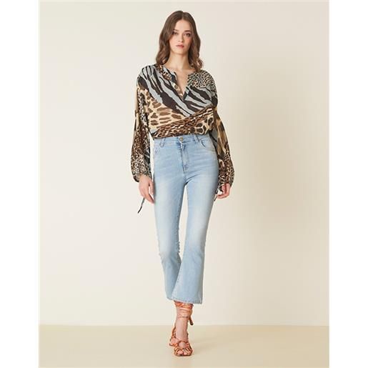 MANILA GRACE j400b8 pantalone trombetta MANILA GRACE