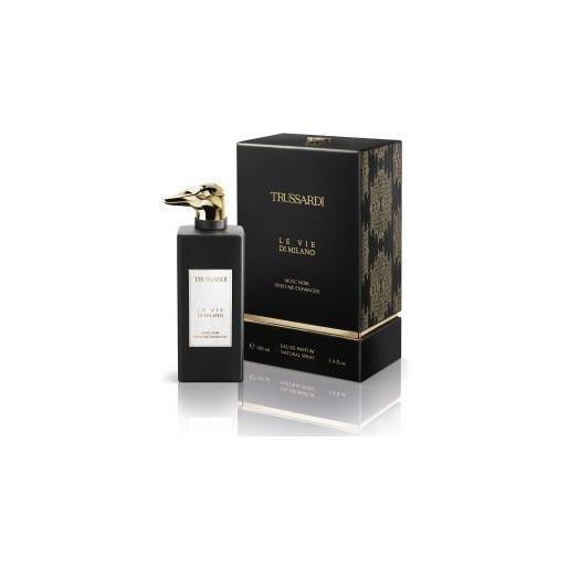 Trussardi le vie di milano musc noir perfume enhancer 100 ml, eau de parfum spray