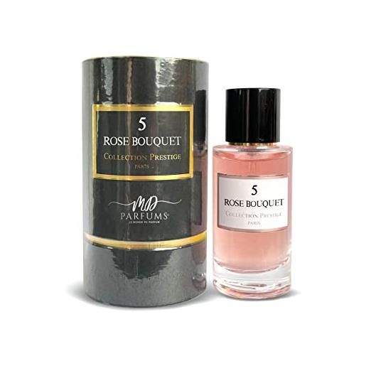 MDPARFUMS eau de parfum suprême bouquet i 50ml made in france i rose bouquet n° 5 - collezione prestige paris i profumo da donna