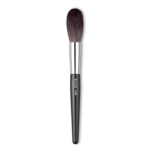 WYCON cosmetics flame cheek brush f129 - pennello viso a fiamma, pennello ideale per trucco in polvere blush bronzer e illuminanti